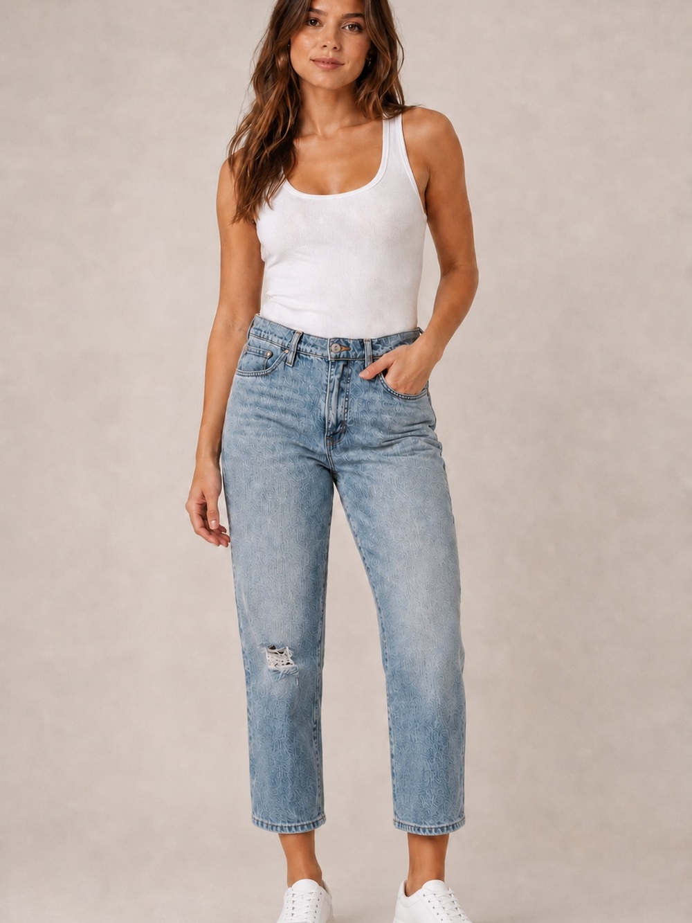 J. Crew Light Blue Distressed Cropped Jeans, 31P